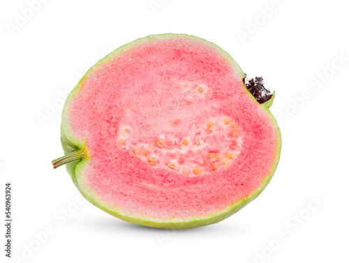 Pink guava fruits isolated on transparent png photo