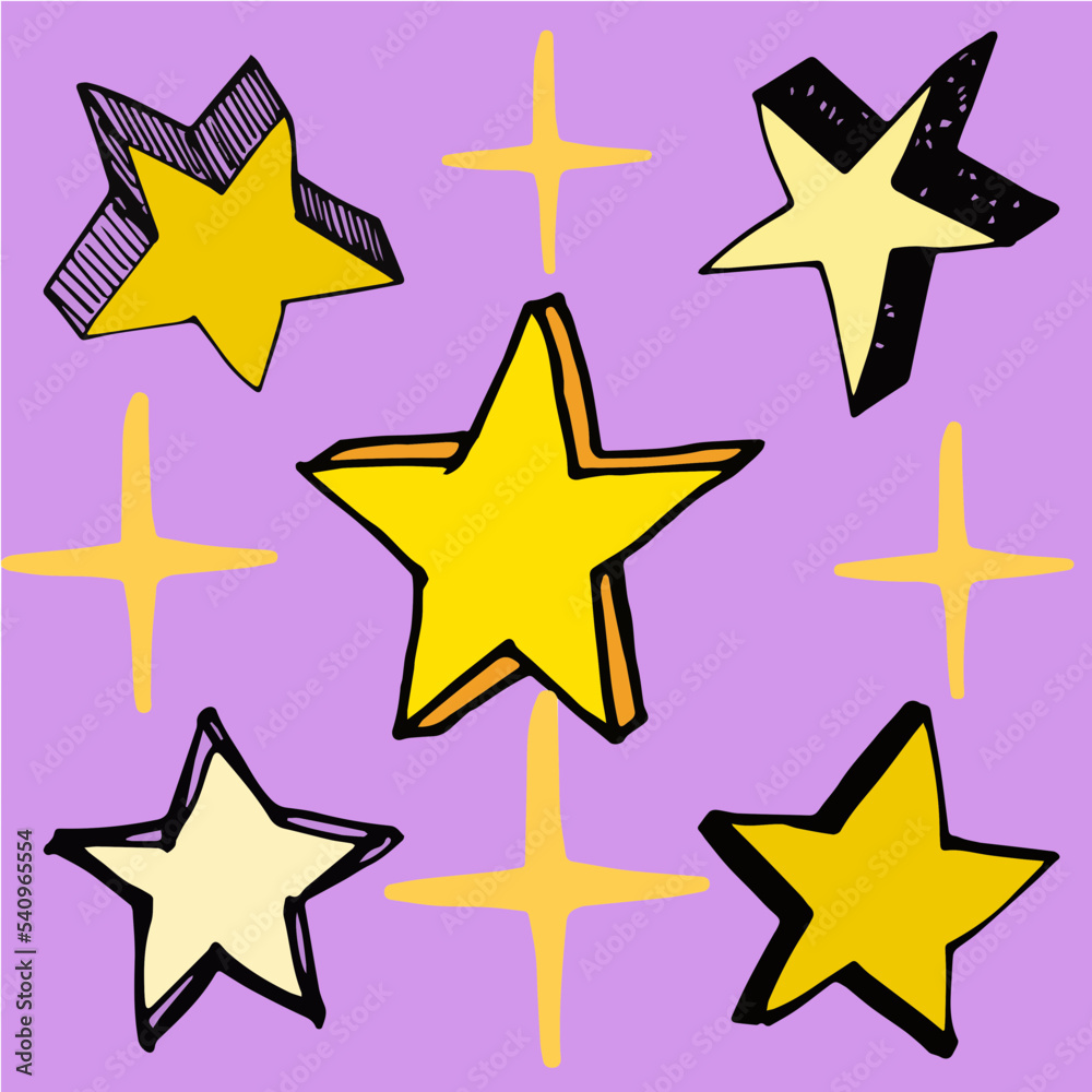 set of stars vector set of stars vector