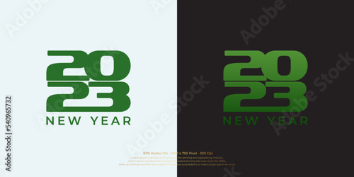 Happy new year 2023 creative logo design vector illustration