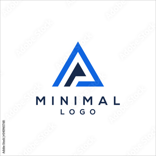 Initials AP monogram in triangle shape