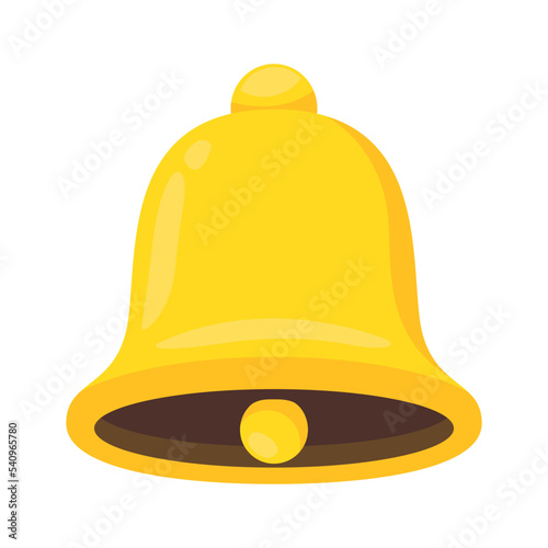Bell Sign Emoji Icon Illustration. Alarm Vector Symbol Emoticon Design Clip Art Sign Comic Style.
