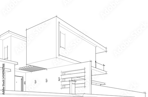 sketch of house