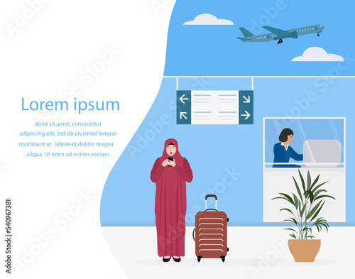People Airport Passenger Service counter Reception