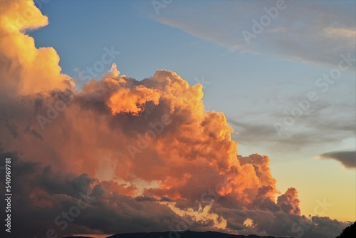 Fire clouds, ogniste chmury photo