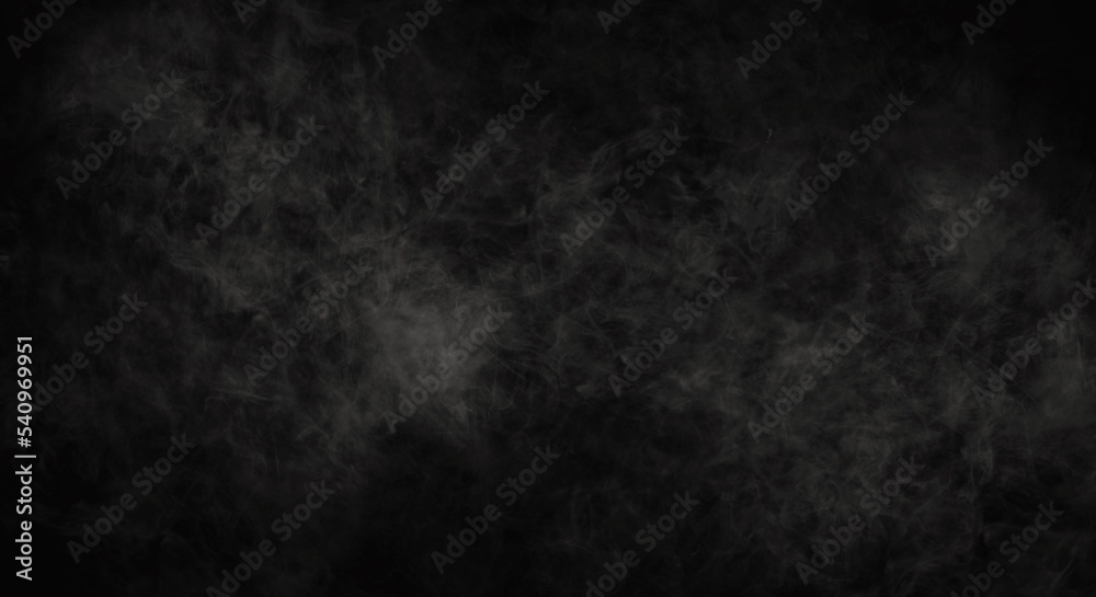 Overlays fog isolated on black background. Paranormal mystic smoke, clouds for movie scenes.