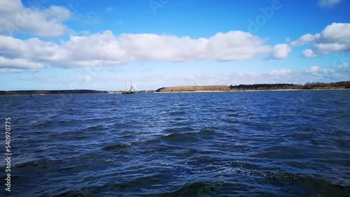 Segelschiff auf dem Strelasund, Mecklenburg-Vorpommern, Deutschland photo