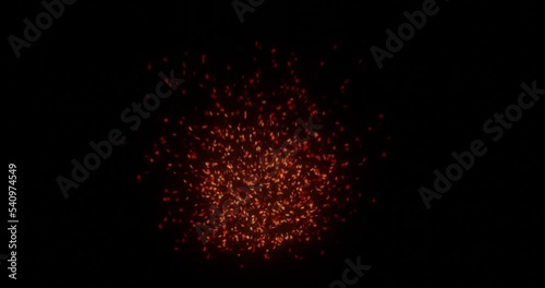 fire embers sparks of explosion or volcano