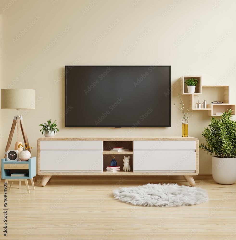 Cream wall unit living room online