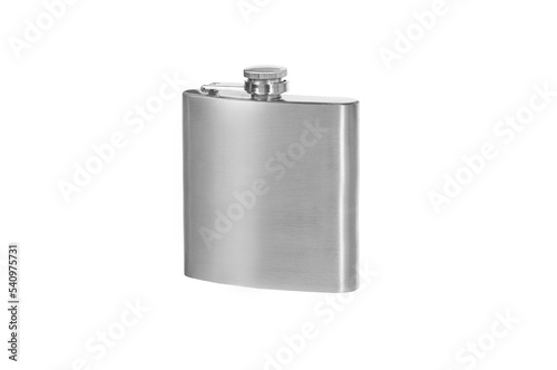 Stainless hip flask.