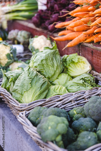 Organic vegetables on a Farmers market