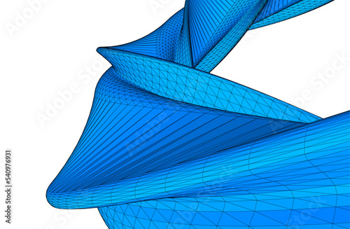 abstract architectural shape 3d illustration	