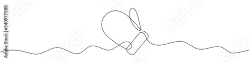 Continuous linear drawing of mittens. Mittens icon. One line drawn background. Vector illustration. Abstract linear background