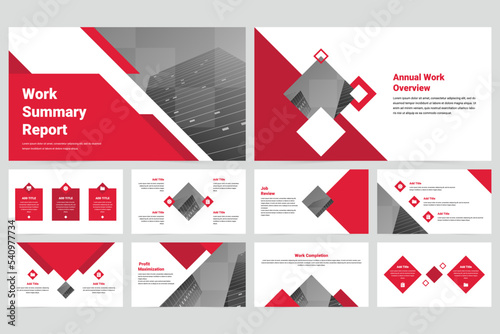 Modern work summary report presentation
