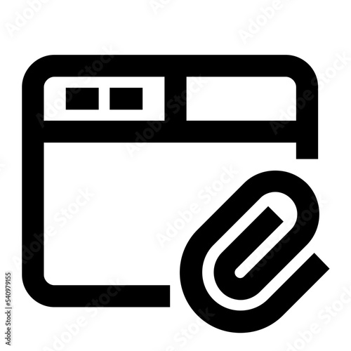 Icon Attachment Page With Style Outline