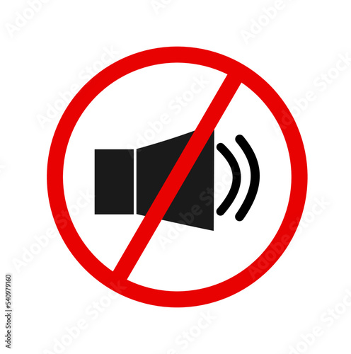 no sound symbol on white background