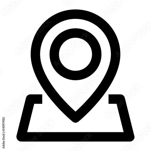 Icon Location With Style Outline