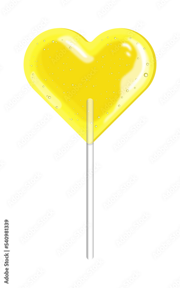 Lollipop on a stick isolated without a background