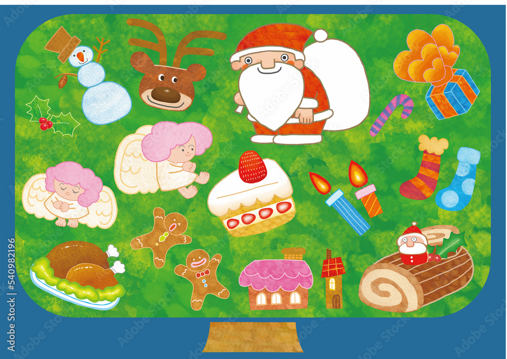 たくさんのオーメントが装飾されたクリスマスツリー たくさんのオーメントが装飾されたクリスマスツリー