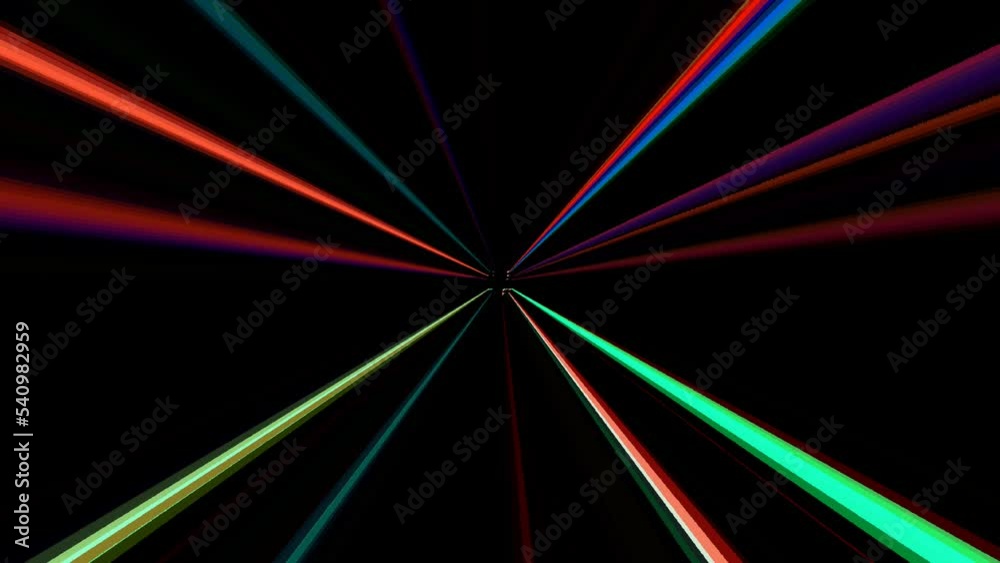 3D Abstract shining bright lines set wave, colorful, black background 3D Abstract shining bright lines set wave, colorful, black background