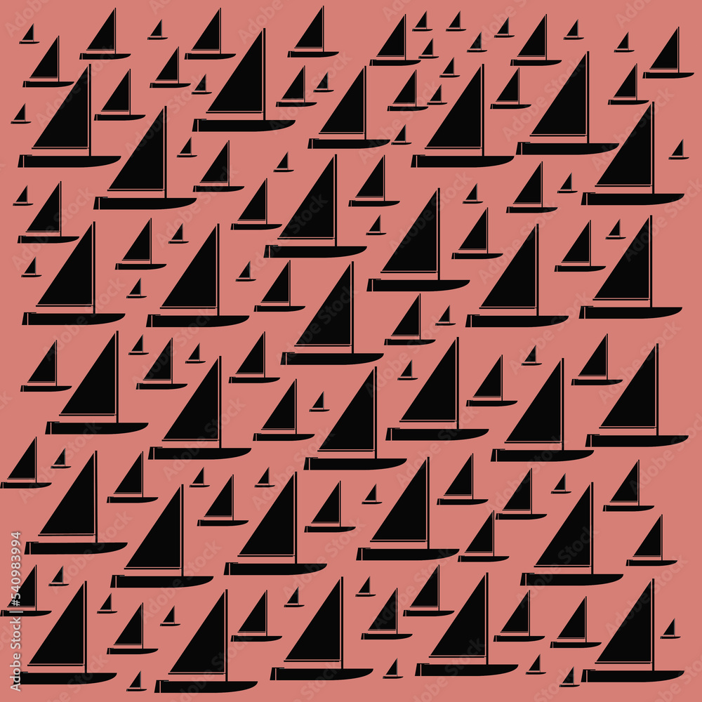 seamless geometric yacht pattern