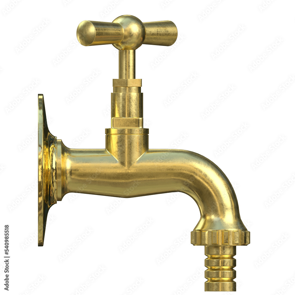 3d rendering illustration of a fountain faucet