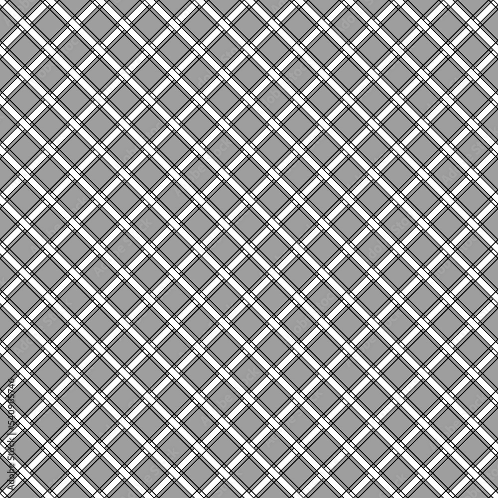 Seamless gray checkered plaid pattern