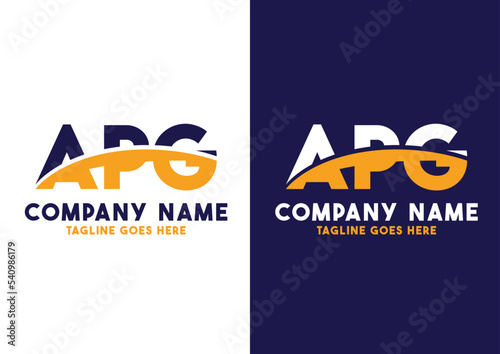 Letter APG logo design vector template, APG logo photo