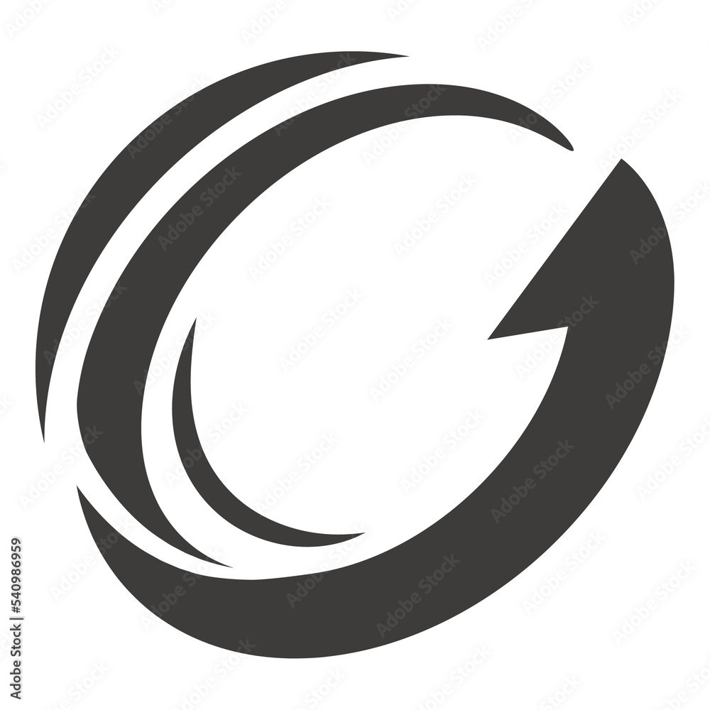Abstract circle logo design template, arrow, letter g
Abstract circle logo design template, arrow, letter g