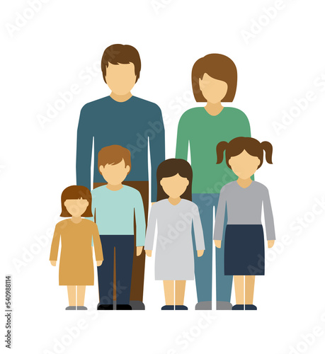 Family with Kids Character Avatar Symbol