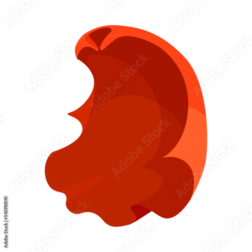 Scarlet Superhero cape flying in wind cartoon illustration. Vampire mantle for Halloween party isolated on white background. Carnival costume, accessory concept