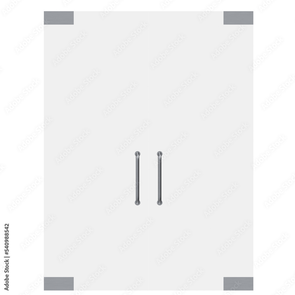 3d rendering illustration of a frameless glass door 3d rendering illustration of a frameless glass door