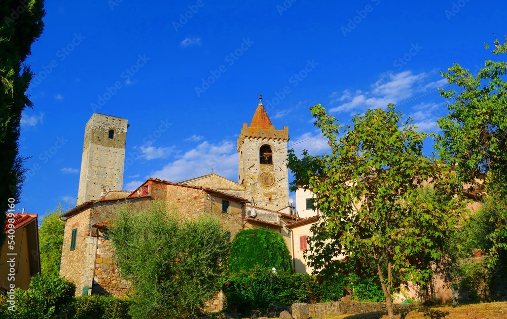 cityscape of the historic village of Serravalle Pistoiese in Pistoia, Tuscany, Italy