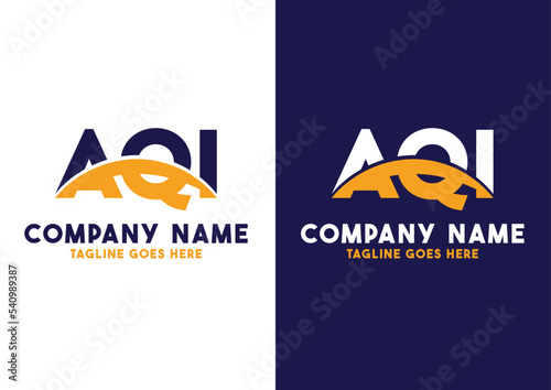 Letter AQI logo design vector template, AQI logo