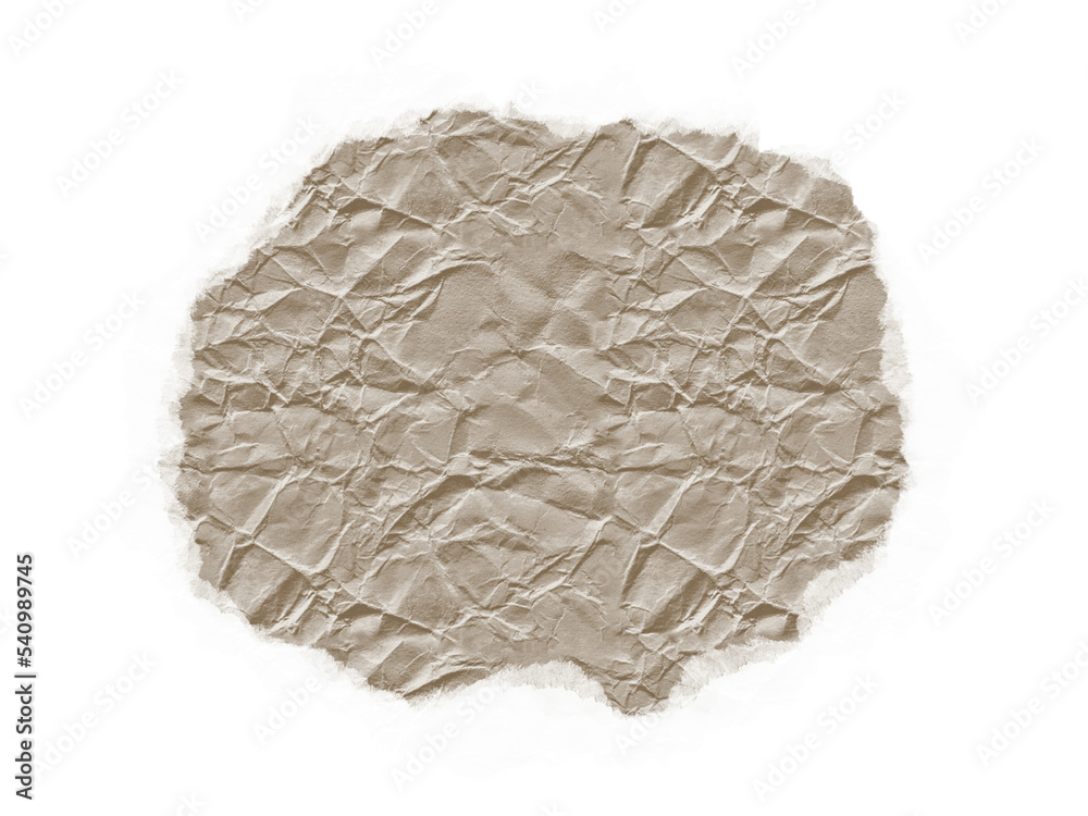 Torn paper realistic, circle sheet of paper background, space round for text, frame and border with ripped edges Torn paper realistic, circle sheet of paper background, space round for text, frame and border with ripped edges