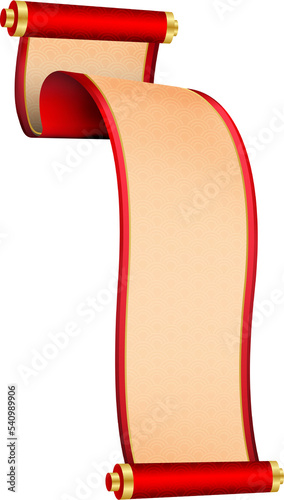 Chinese red paper scroll