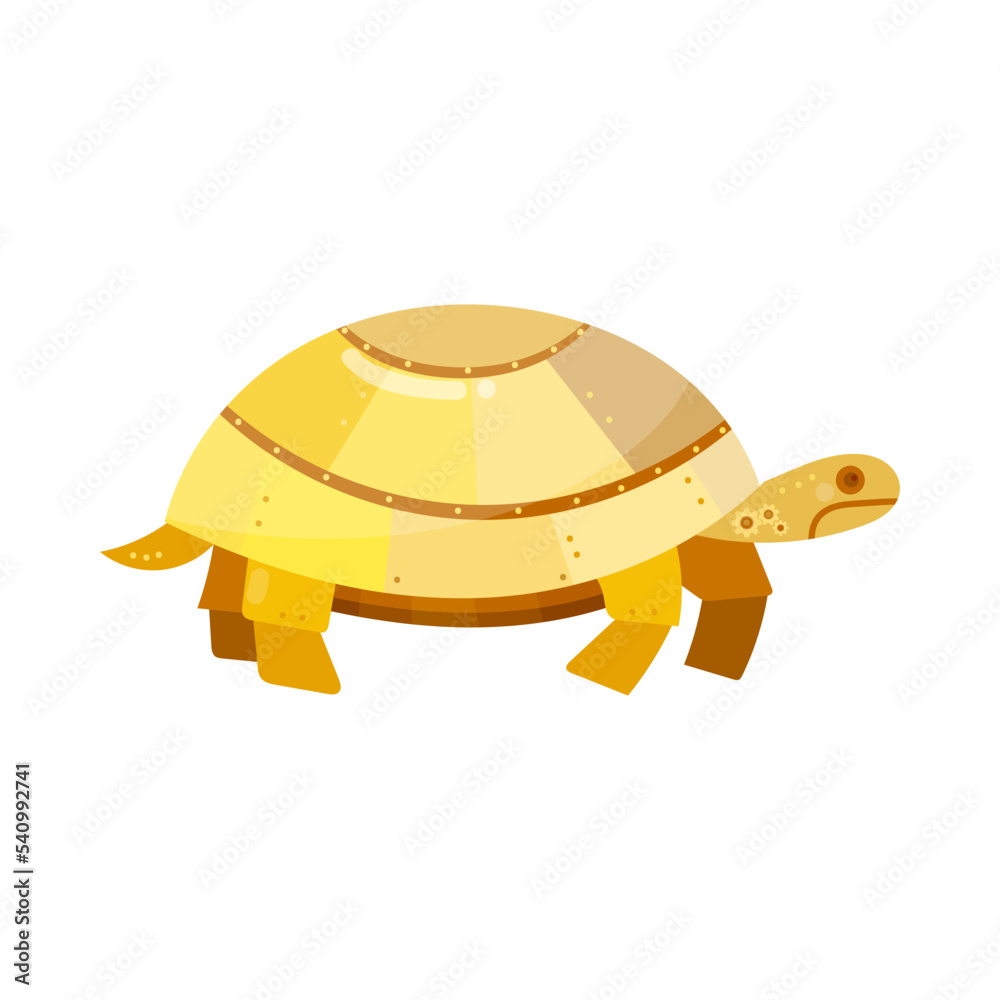 Mechanical turtle cartoon illustration. Robotic turtle isolated on white background. Metal electronic pet cyborg or futuristic monster. Robots, future concept Mechanical turtle cartoon illustration. Robotic turtle isolated on white background. Metal electronic pet cyborg or futuristic monster. Robots, future concept