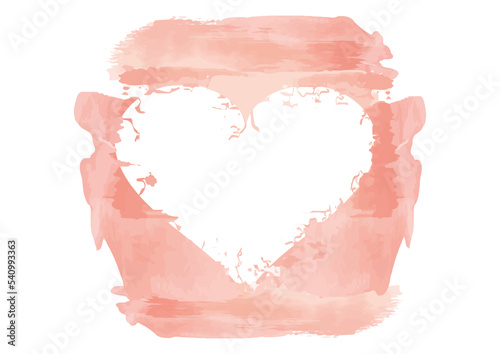 Pink Painted Heart Vector Template