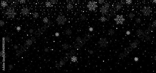 Realistic falling snow or snowflakes. Winter transparent background for Christmas or New Year card