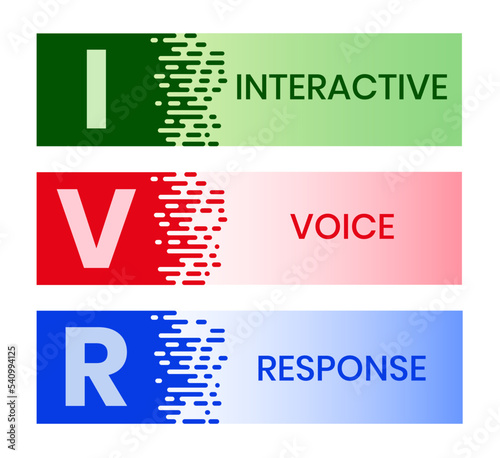 IVR - Interactive Voice Response, acronym business concept