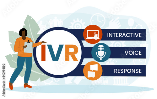IVR - Interactive Voice Response, acronym business concept