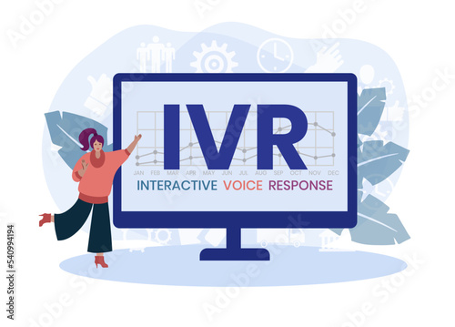IVR - Interactive Voice Response, acronym business concept