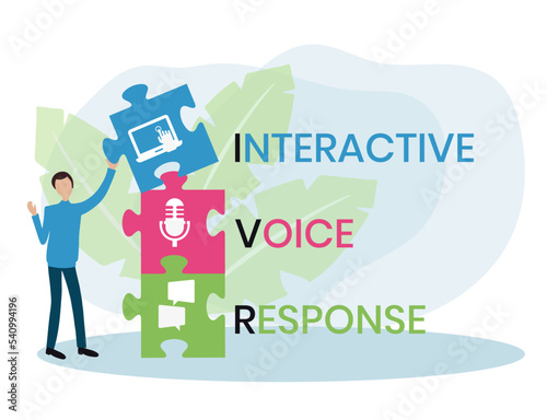 IVR - Interactive Voice Response, acronym business concept