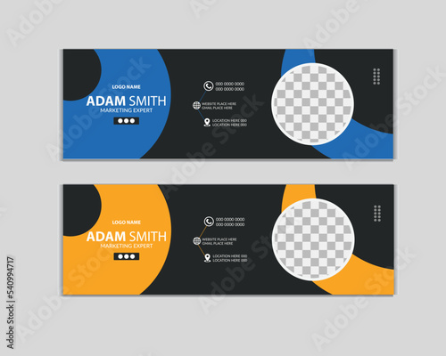 Modern and minimalist email signature or email footer template design