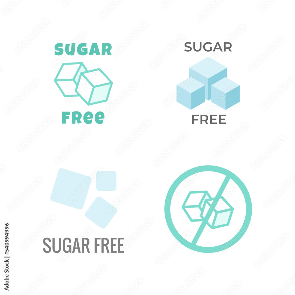 Obraz premium Sugar free line icon