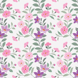Cute and sweet color flowers seamless pattern. This pattern can be use for fabric  textile  wallpaper  gift wrap paper.