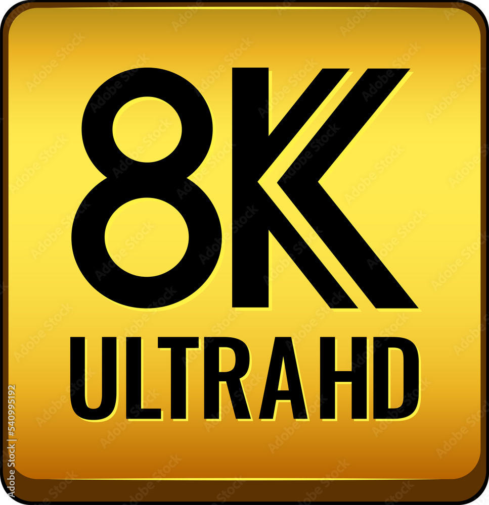 8k ultra hd gold Stock Illustration | Adobe Stock