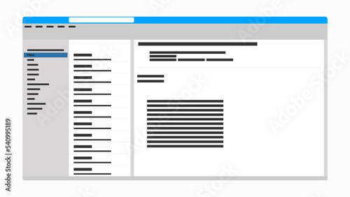Obraz na płótnie E-mail blank template internet mail frame interface for mail message w salonie
