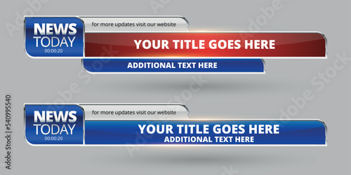 Professional Broadcast Lower third Design Template