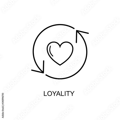 Loyality linear icon. illustration of a line symbol. Line Loyality icon isolated on white background. Thin stroke sign can be used for web, mobile and UI. vector illustration