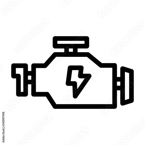 car engine line icon illustration vector graphic